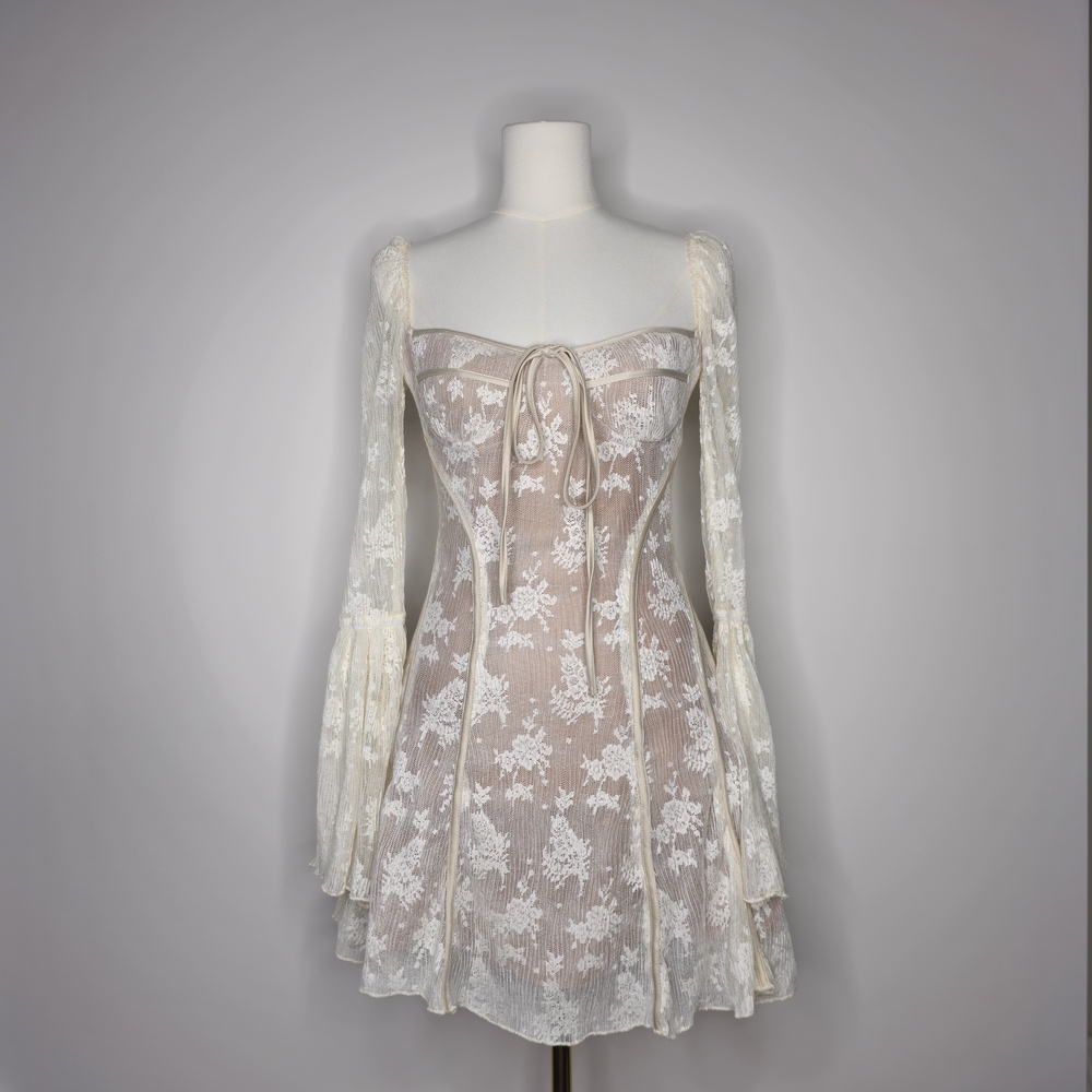 Analissa Long Sleeve Lace Mini Dress